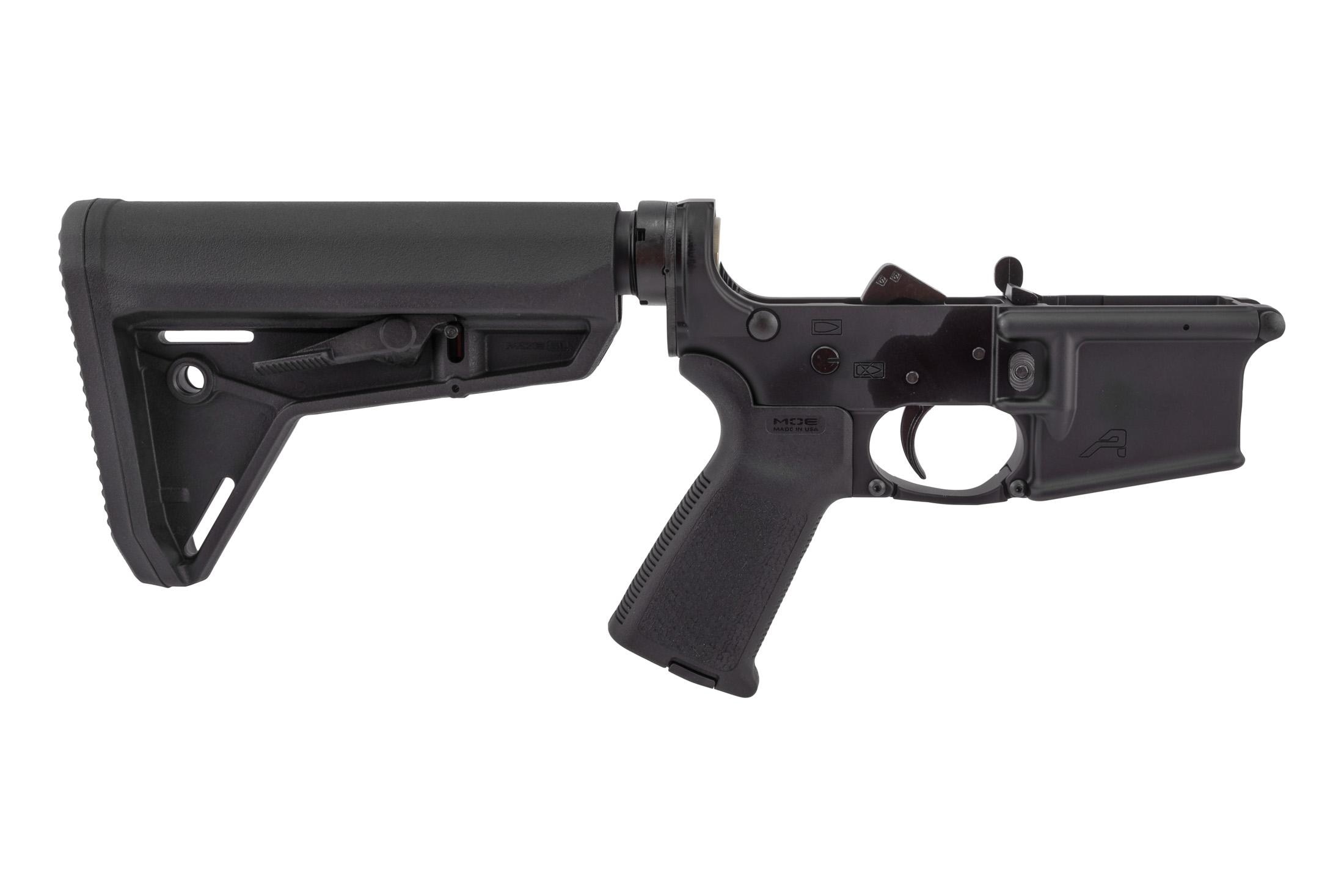 Aero Precision AR15 Complete Lower Receiver w/ MOE Grip & SL Carbine Stock, Multi-Caliber, Anodized Black